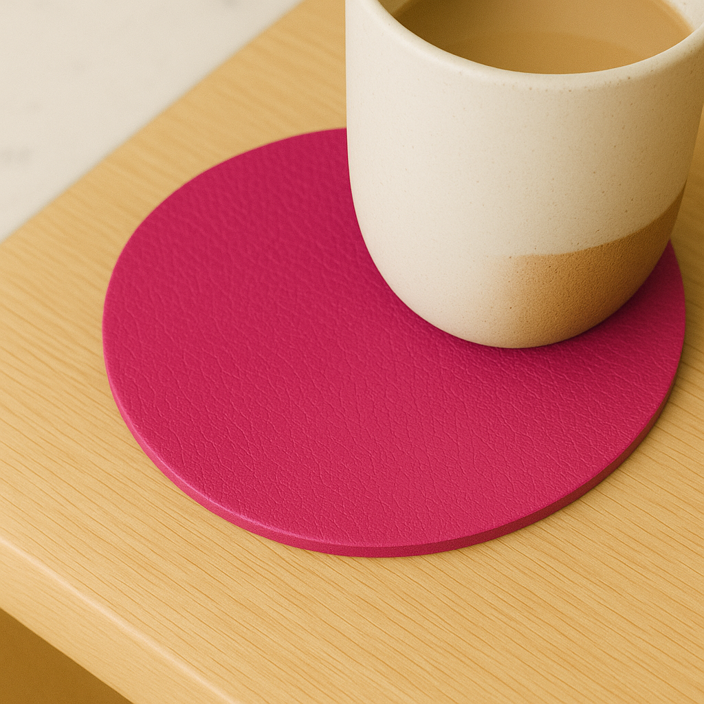 Yuvarlak Bardak Altlığı - fusya
