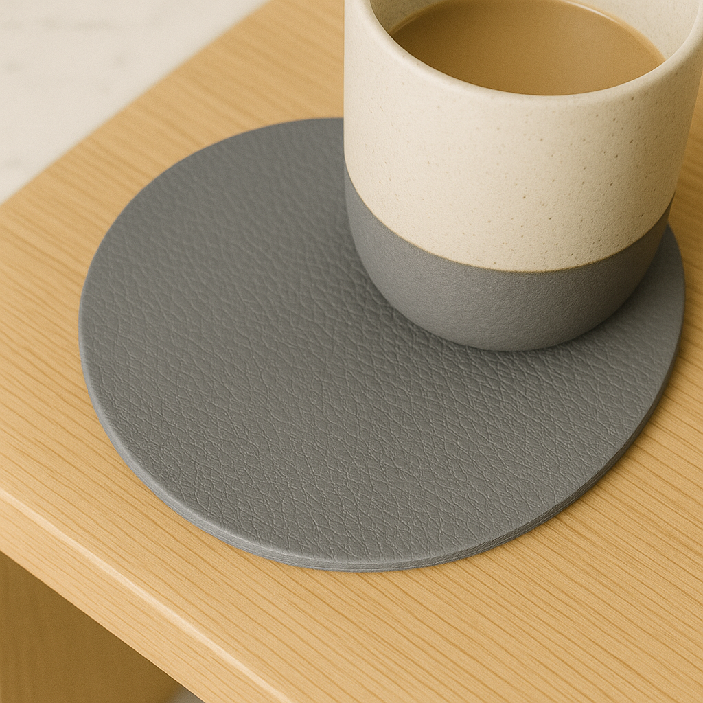 Yuvarlak Bardak Altlığı - gri