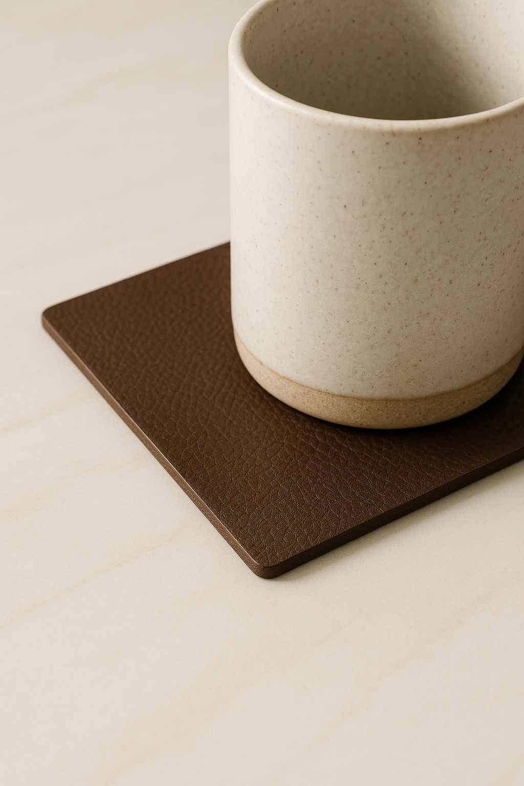 Kare Bardak Altlığı - kahverengi