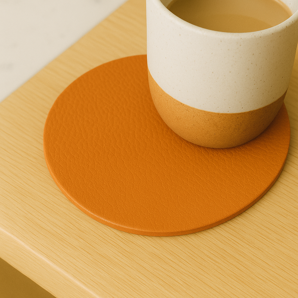 Yuvarlak Bardak Altlığı - turuncu
