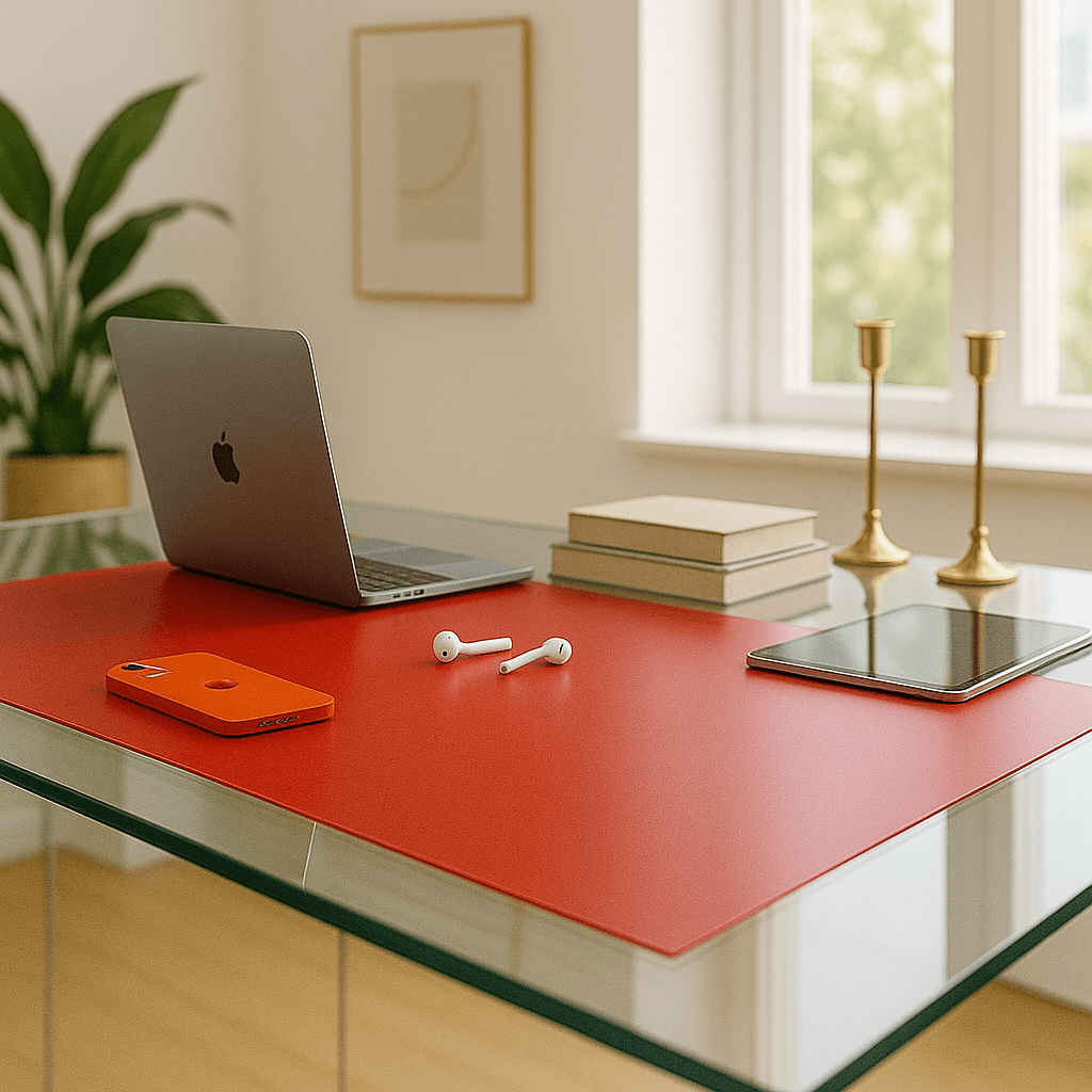 Kırmızı 80cm x 15500cm Ofis için Masa Düzenleyici - Çalışma Alanı Organizer