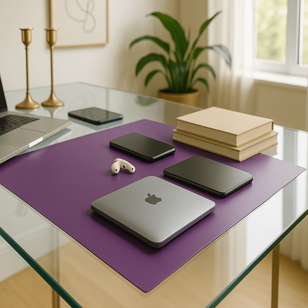 Mor 120cm x 4900cm Büyük Boy Çalışma Matı - Home Office Çözümü