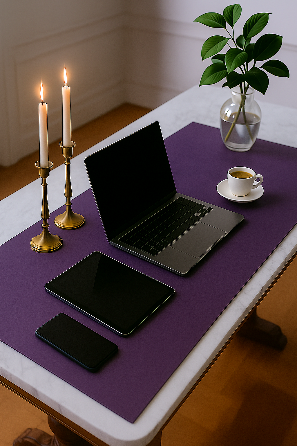 Mor 120cm x 4900cm Büyük Boy Çalışma Matı - Home Office Çözümü